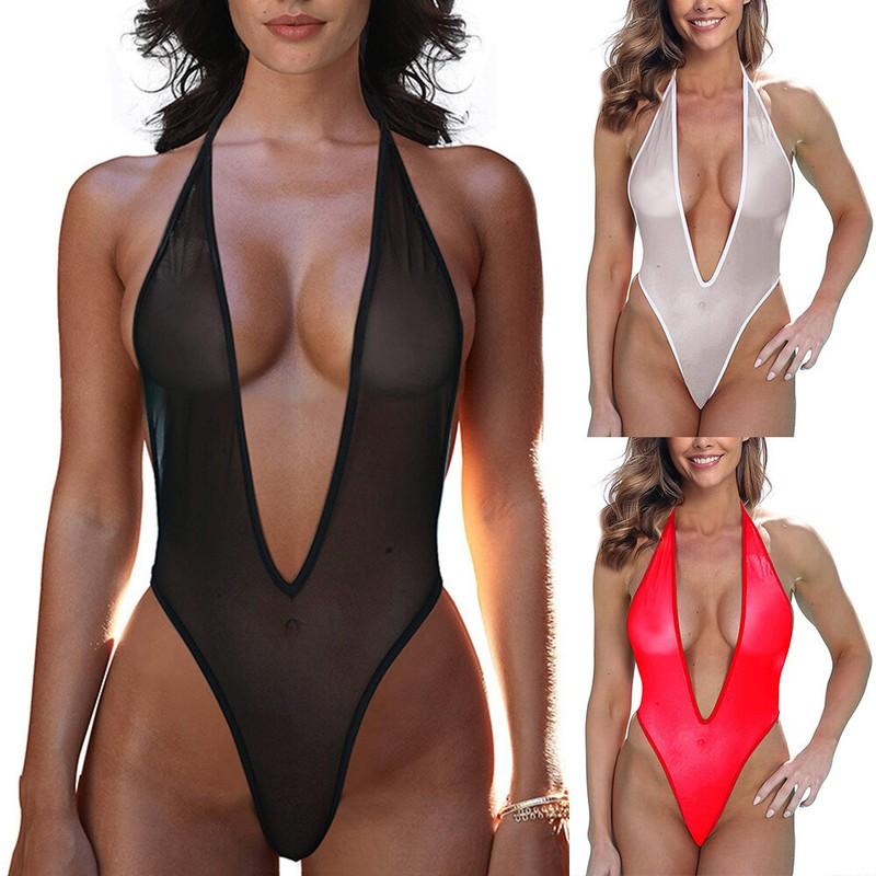 Women Micro Bikini Set Sexy Bra G-string Thongs Bathing Suit Sheer Mesh Swimwear