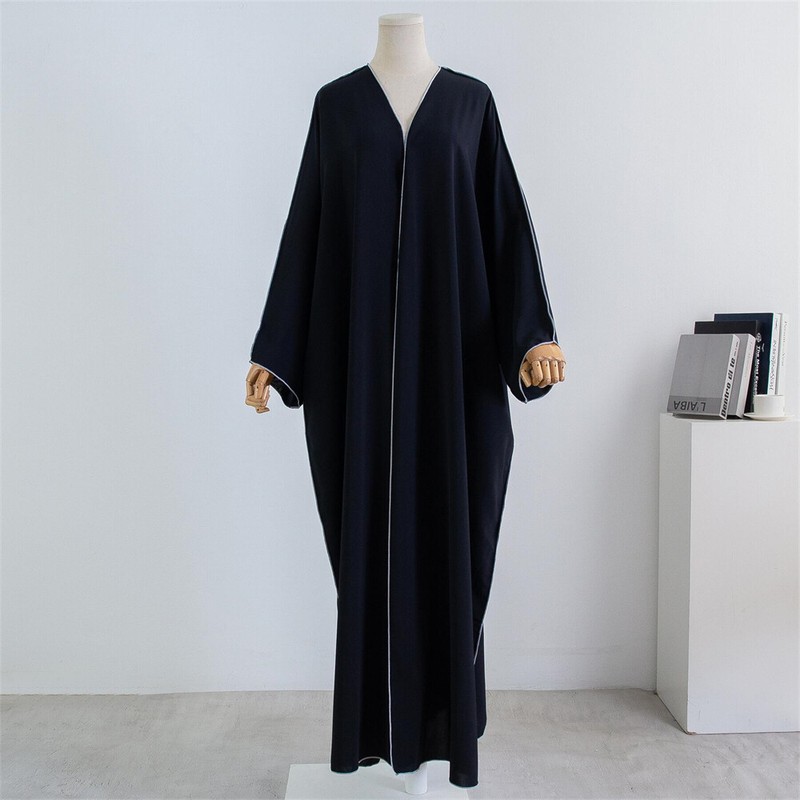 Women Muslim Cardigan Abaya Maxi Dress Open Robes Dubai Loose Kimono Islamic