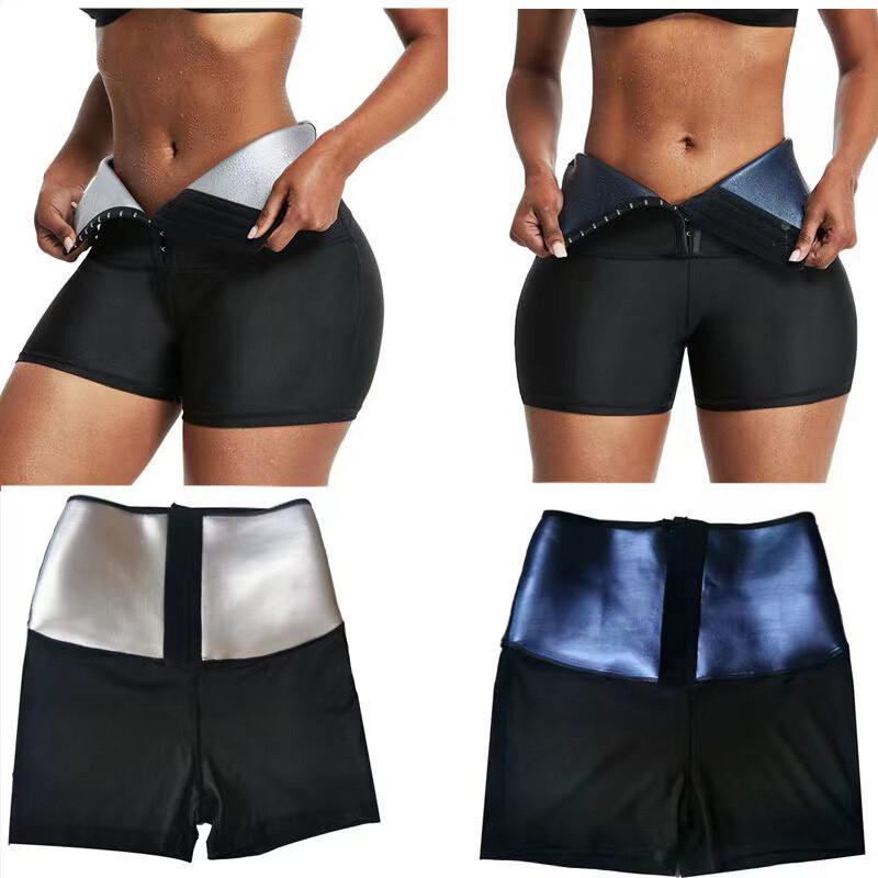 Women Neoprene Sweat Sauna Shorts Body Shaper Pants Weight Loss Waist Trainer US