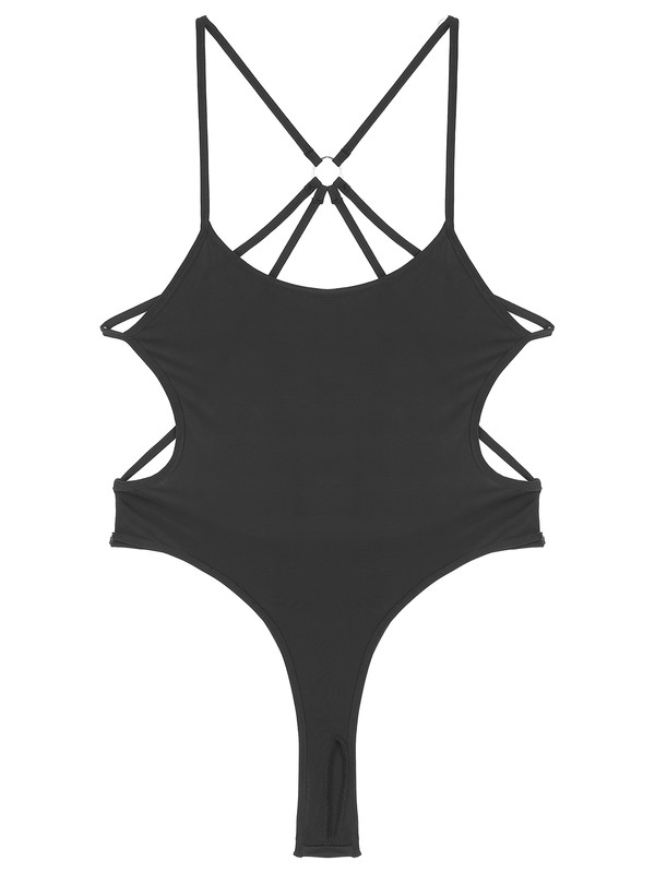 Women One Piece Swimsuit High Cut Micro Monokini Bikinis Crotchless Bathing Suit