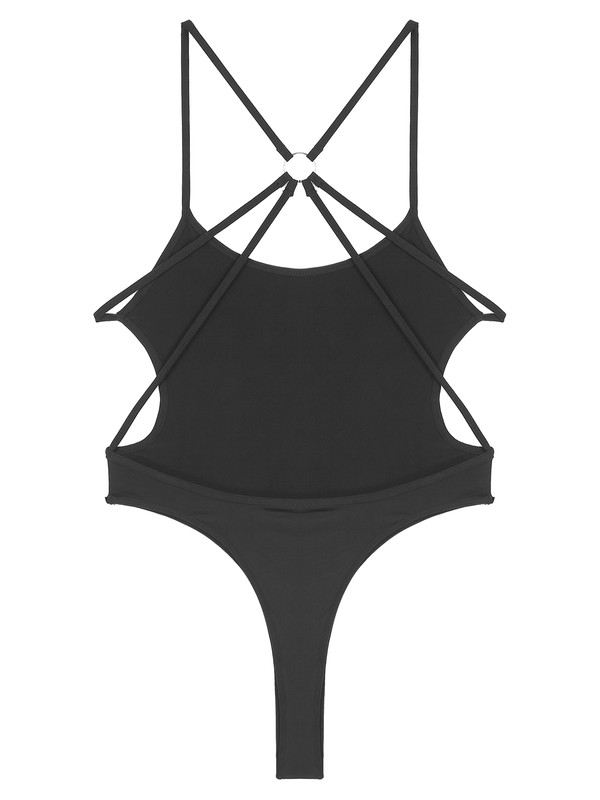Women One Piece Swimsuit High Cut Micro Monokini Bikinis Crotchless Bathing Suit