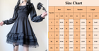 Women Retro Gothic Lolita Cute Dress Girl Ruffle White Puff Sleeve Dress Cosplay