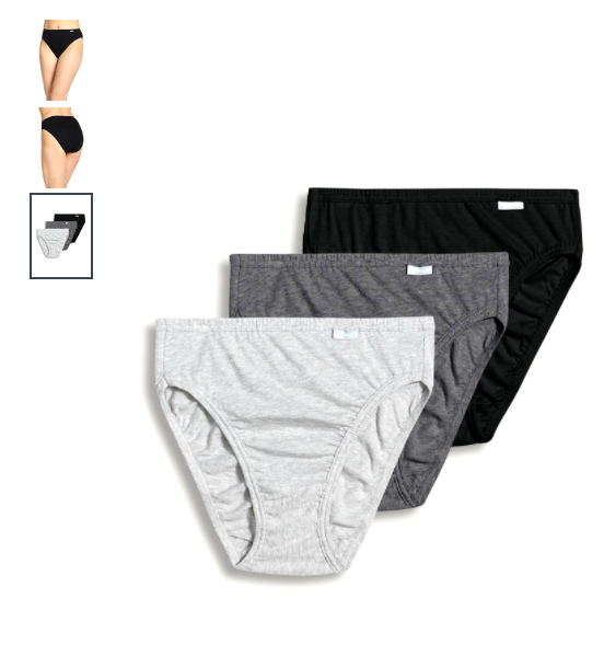 Women's 3-Pack Jockey French Cut (GRAY ASST) Cotton Comfort Underwear