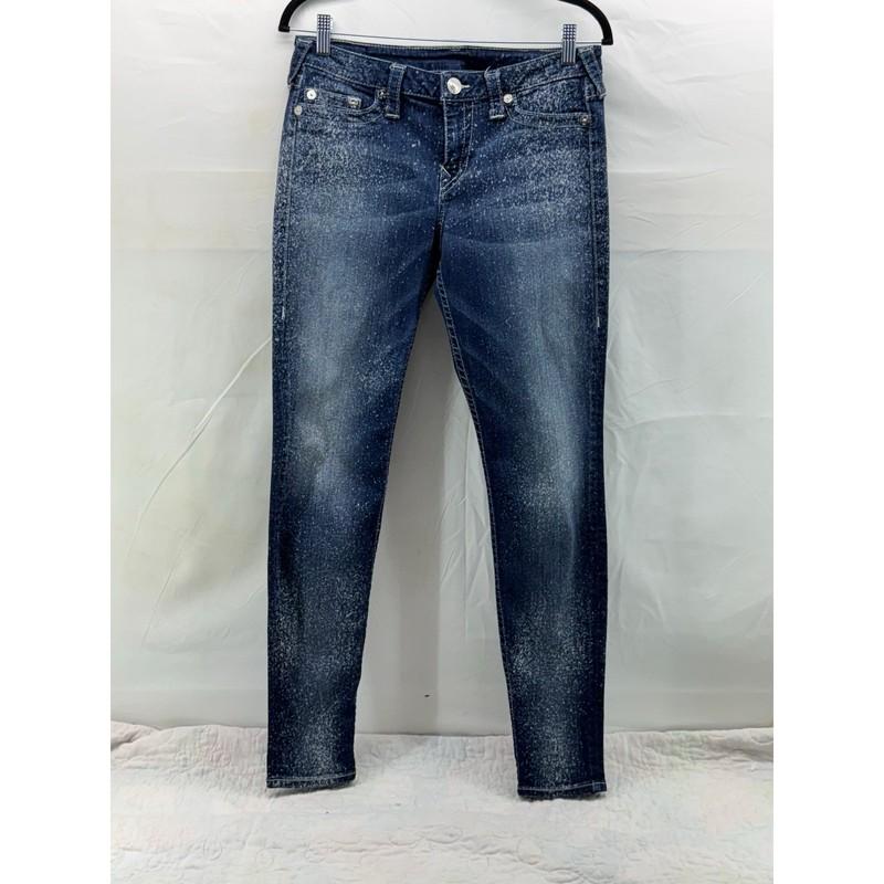 Women’s 31 skinny true religion bleached wash jeans