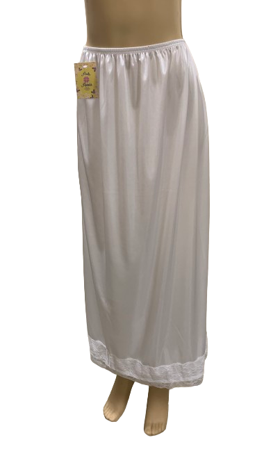 Women's 36" Long Maxi Halfslips 36187 S-5X Blk Wht Bge