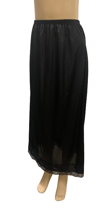 Women's 36" Long Maxi Halfslips 36187 S-5X Blk Wht Bge