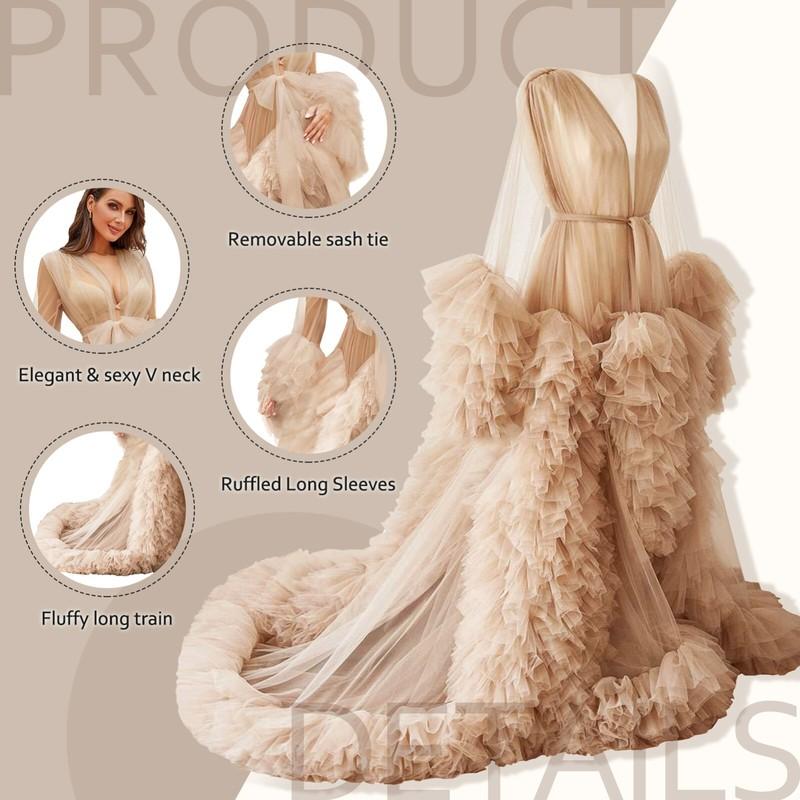 Women's Bathrobes Pregnancy Photos Plus Size Gowns Baby Shower Maternity Dresses