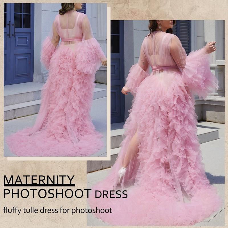 Women's Bathrobes Pregnancy Photos Plus Size Gowns Baby Shower Maternity Dresses