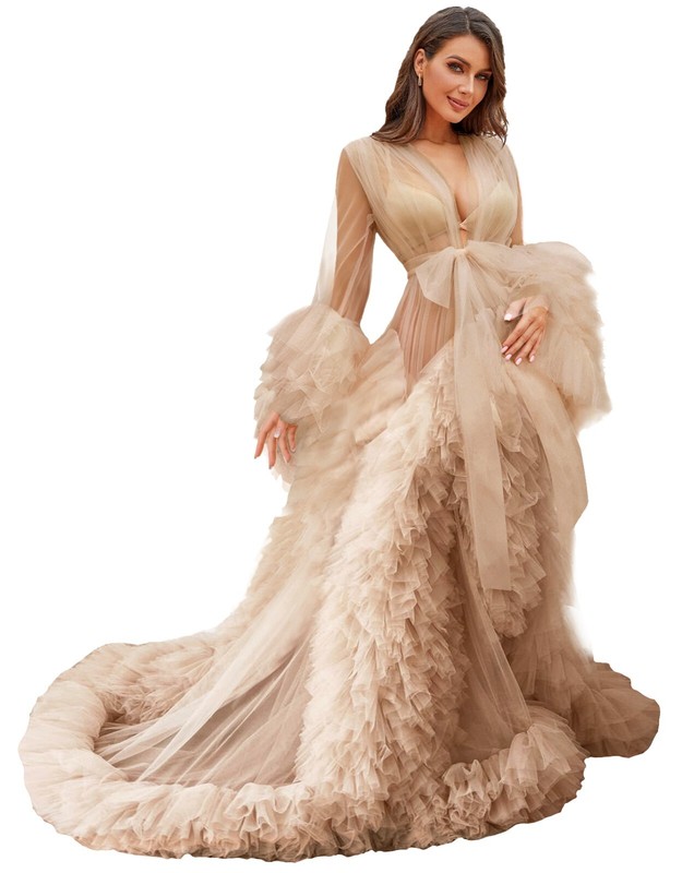 Women's Bathrobes Pregnancy Photos Plus Size Gowns Baby Shower Maternity Dresses
