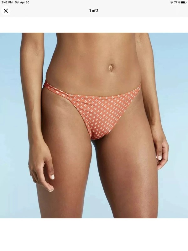 Women's Bikini Bottom - Kona Sol Rust Floral Size Small