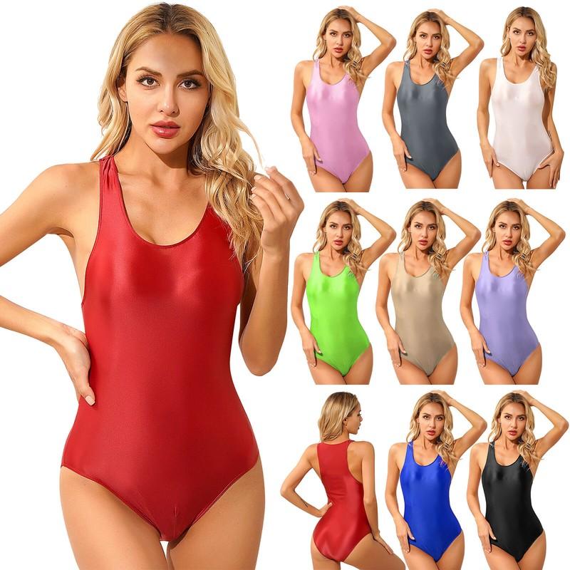 Women's Bodysuit Sleeveless Rompers Skinny Jumpsuits Fitness Leotards U Neck