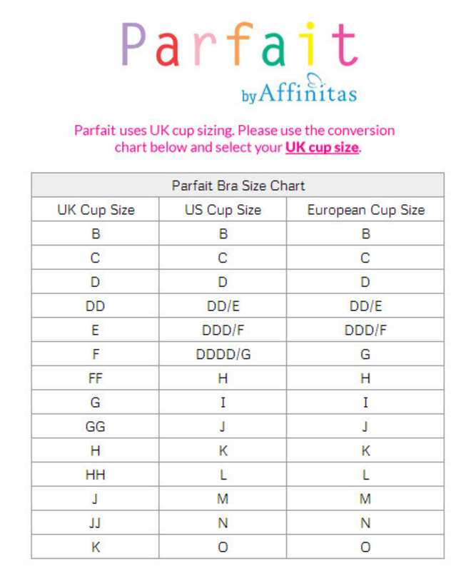 Women's Bra Parfait By Affinitas Bra Full Bust Sizes Cup 30-40 Band Size