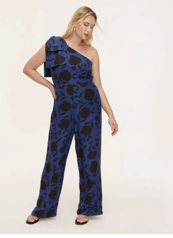 Women's Classic Rose Jumpsuit - Kate Spade New York Navy/Black NEW
