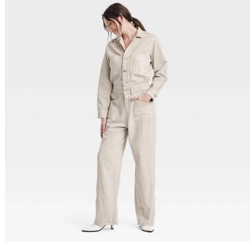 Women's Denim Baggy Jumpsuit - Universal Thread Size 12