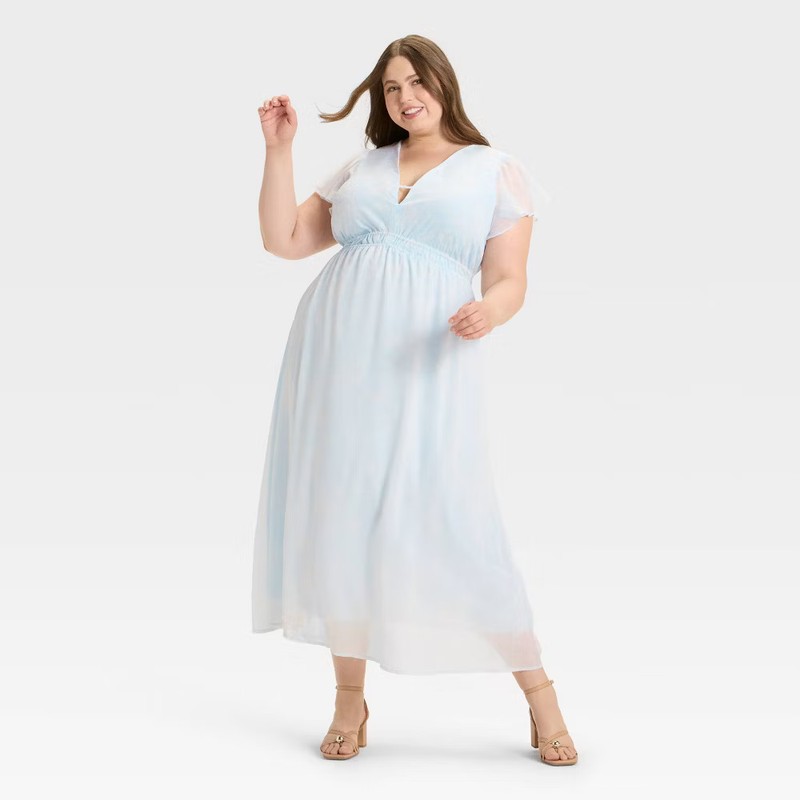 Women's Dolman Short Sleeve Maxi A-Line Dress - A New Day