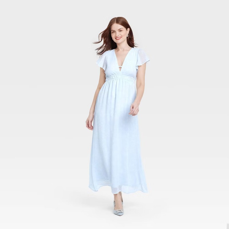 Women's Dolman Short Sleeve Maxi A-Line Dress - A New Day