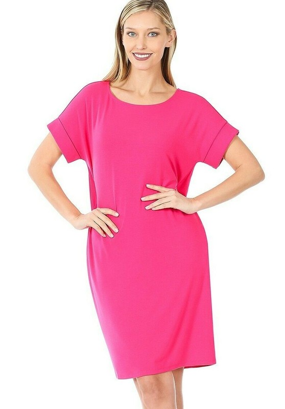 Women's Dress Short Sleeve Round Neck S M L XL