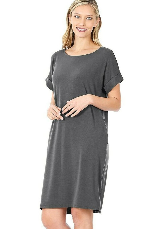 Women's Dress Short Sleeve Round Neck S M L XL