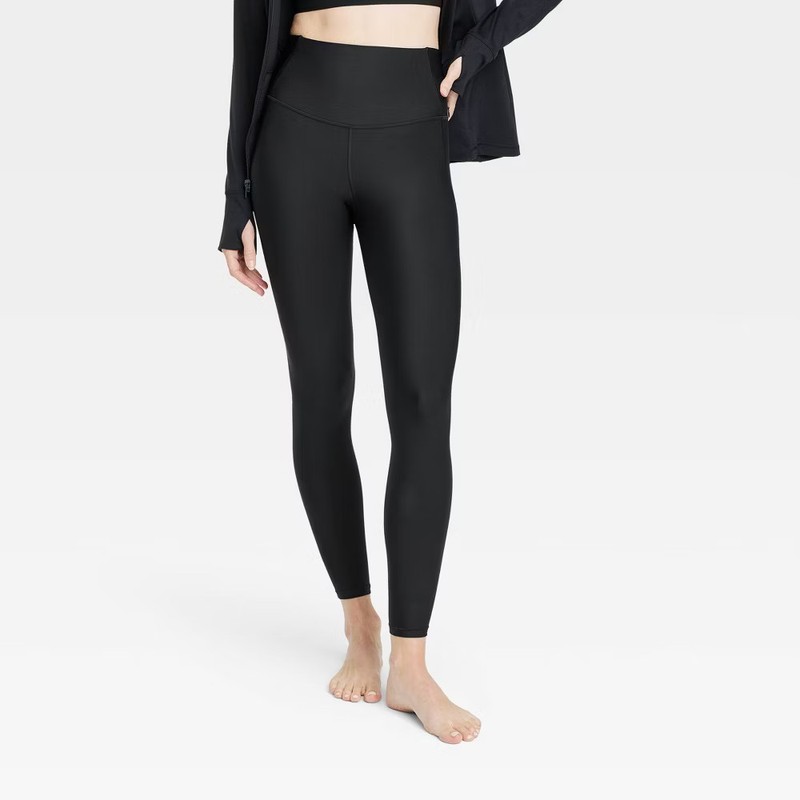 Women's Effortless Support High-Rise 7/8 Leggings - All In Motion Black M: