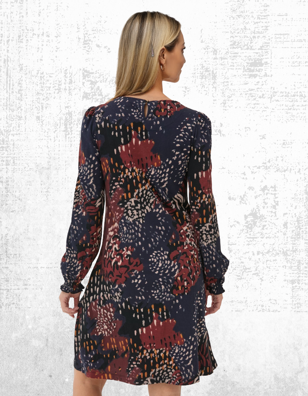 Women’s Fat Face Dress Casual Jersey Long Sleeve Multi Animal Karen Multi