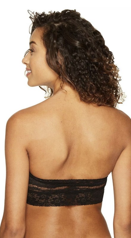 Women’s Free People Scalloped Lace Bandeau Bra Pull On Top Black Size XS XSmall