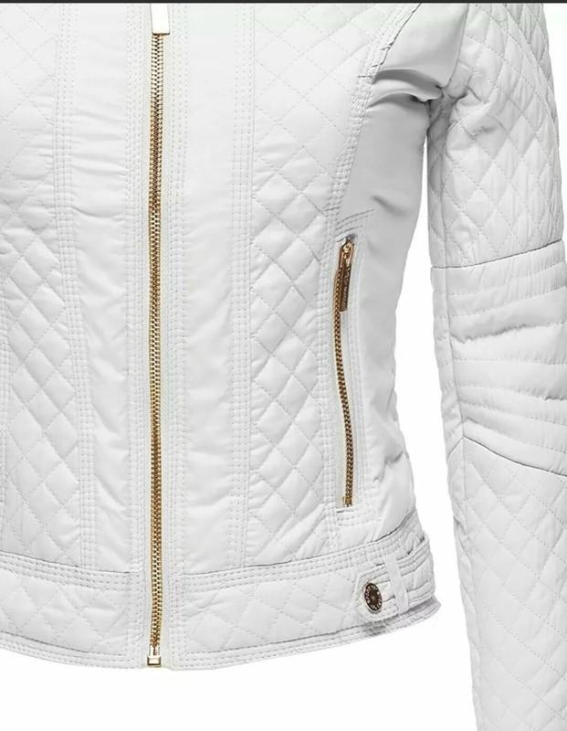Women's Genuine Lambskin Leather Custom Fit White Jacket