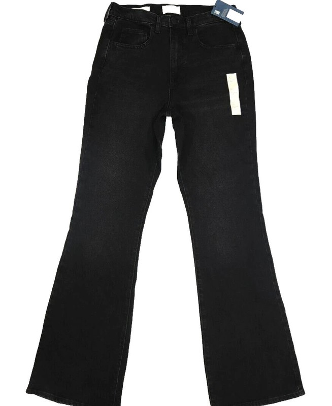 Women's High-Rise Flare Jeans - Universal Thread™ Black Wash 8 Long