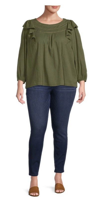 WOMEN'S HIGH RISE SIZE 18W TERRA & SKY DARK WASH SKINNY JEANS. NWT