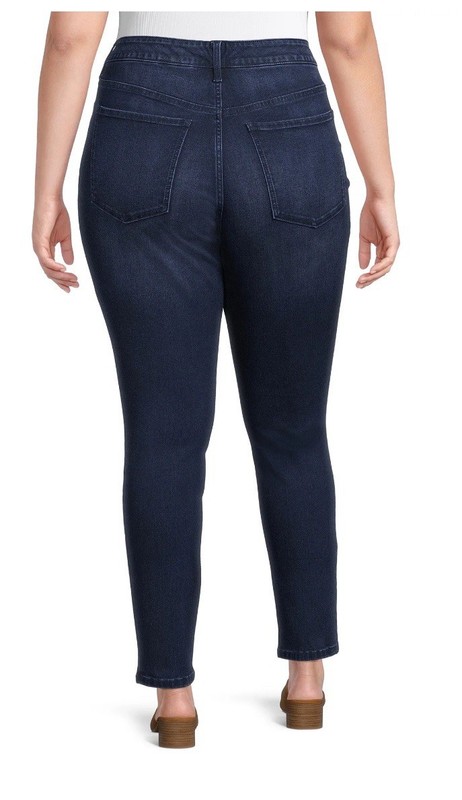 WOMEN'S HIGH RISE SIZE 18W TERRA & SKY DARK WASH SKINNY JEANS. NWT