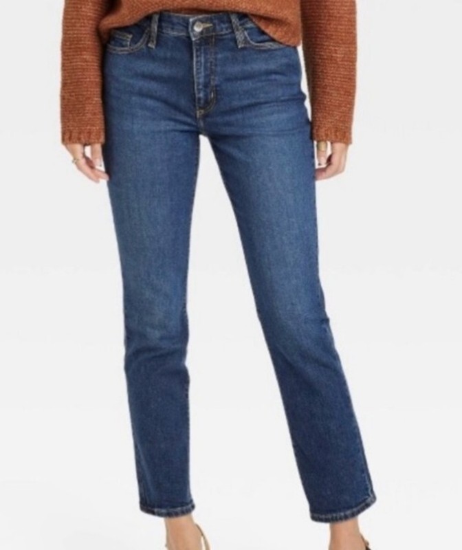 Women's High-Rise slim Straight Jeans - Universal Thread Size 18 short