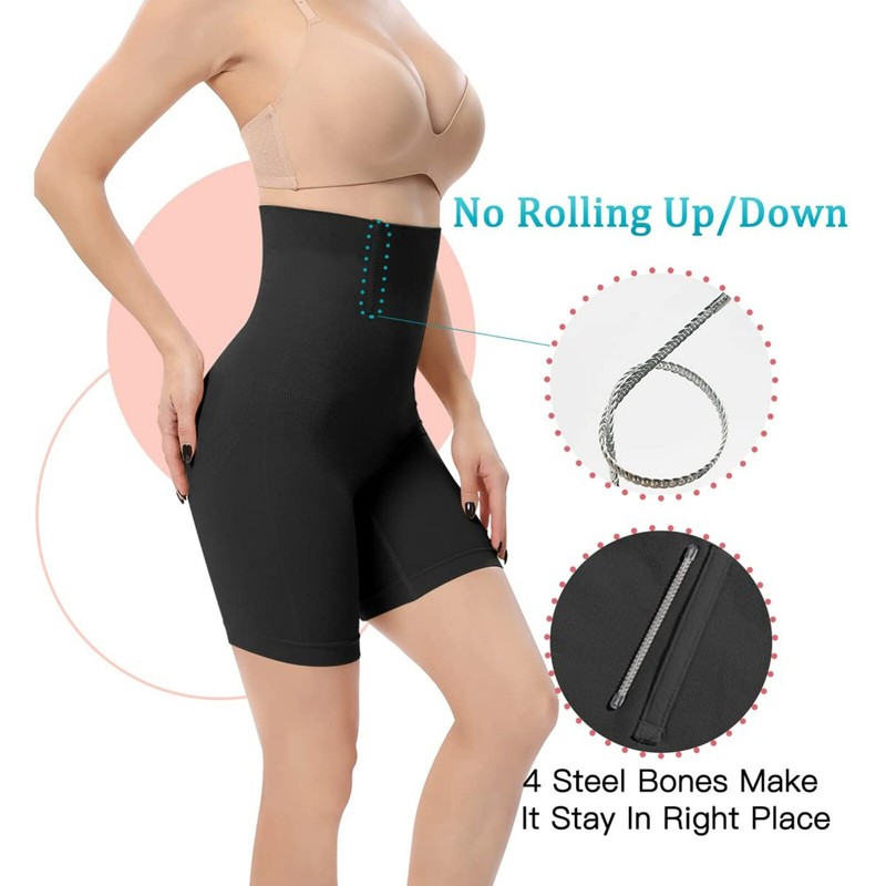 Women's High Waist Shapewear Tummy Control Butt Lift Shorts Thigh Slimmer Fajas