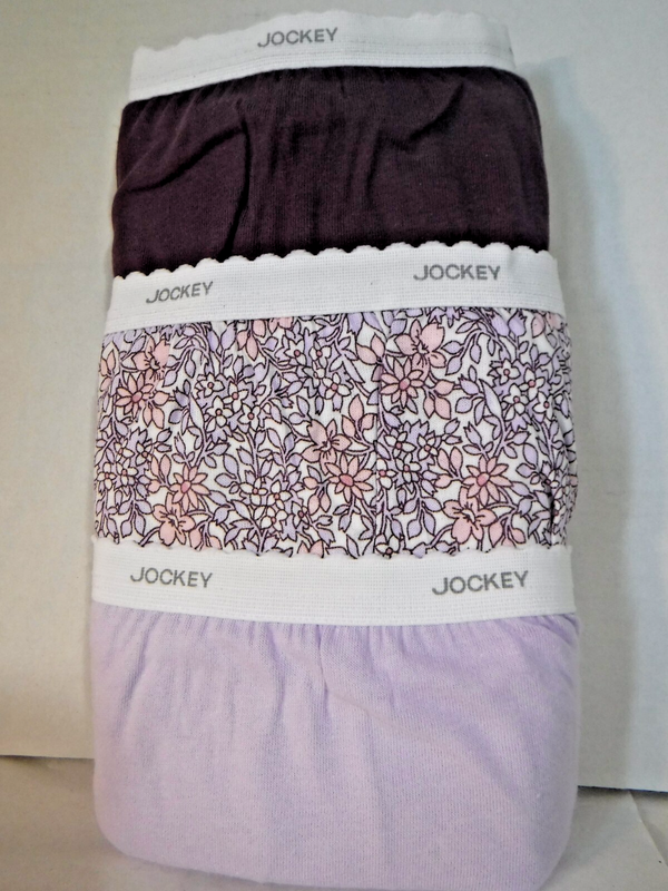 Women's Jockey 3-Pack Classic Briefs Lilac Purple Mix Cotton Underwear 9483 Sz 9