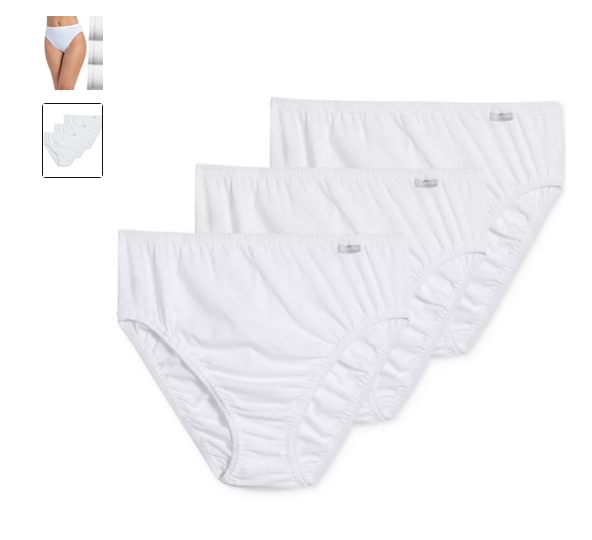 Women's Jockey 3-Pack French Cut (White Color) Cotton Comfort Underwear