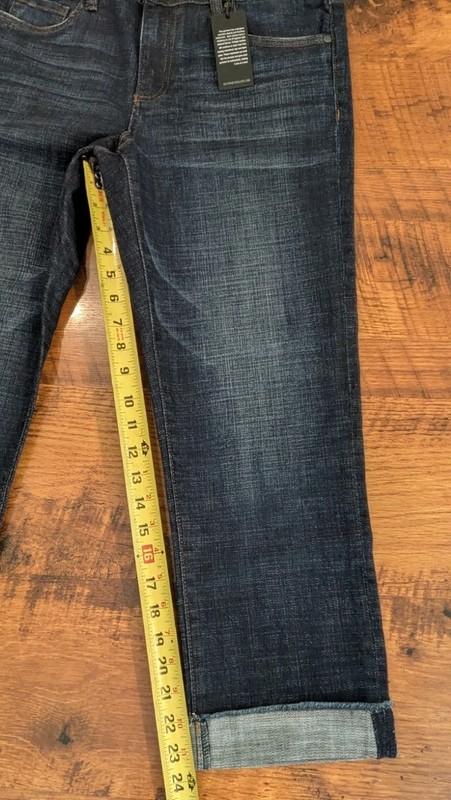 Women’s Kut From The Kloth Amy Crop Straight Leg Dark Blue Size 10 NEW