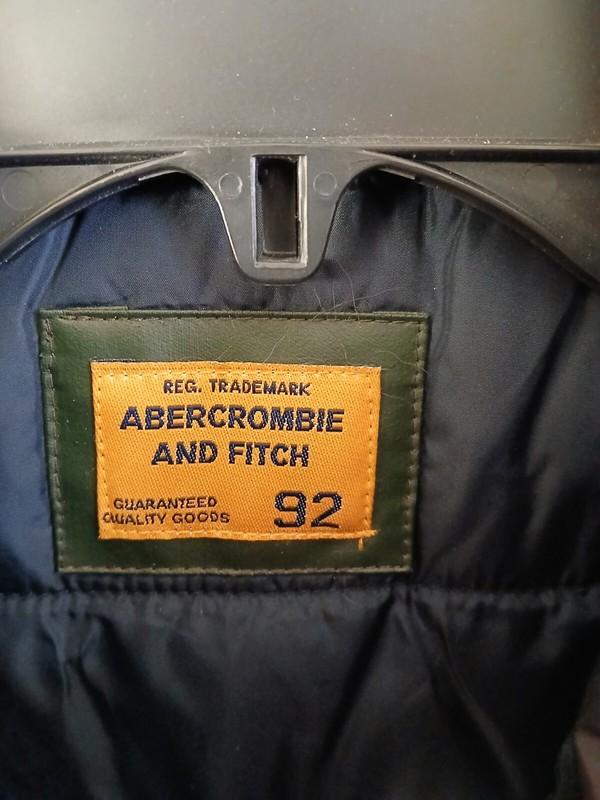 Women's Large Yellow/Blue ABERCROMBIE AND FITCH Reversible Zip Up Puffed Vest