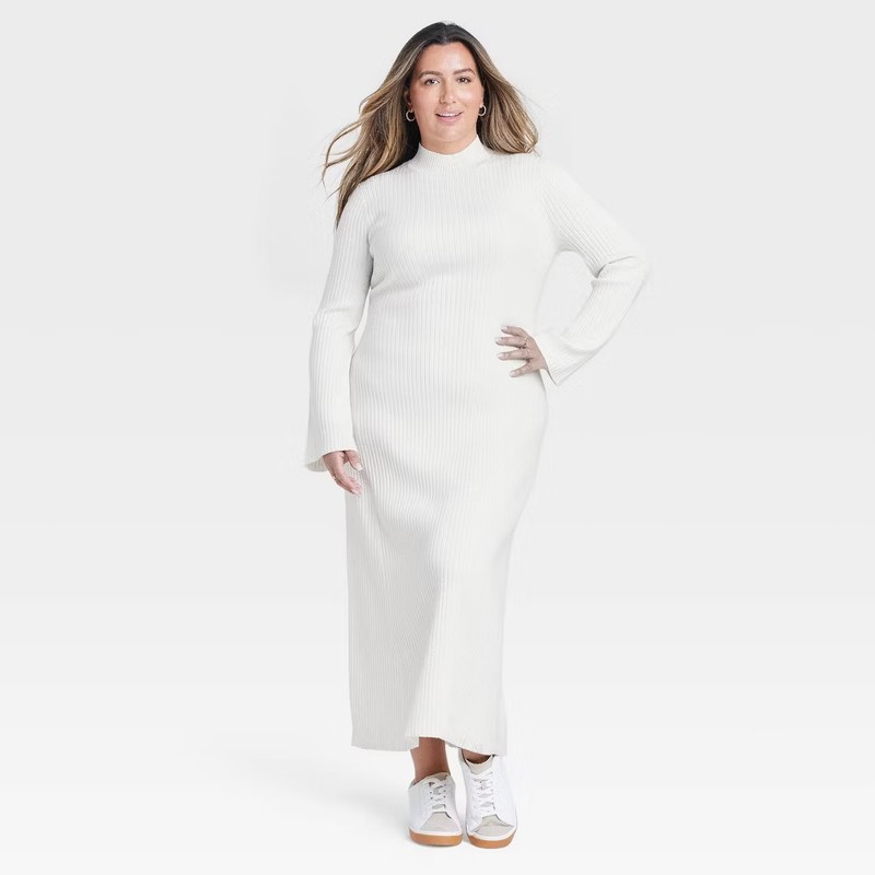 Women's Long Sleeve Maxi Sweater Dress - A New Day