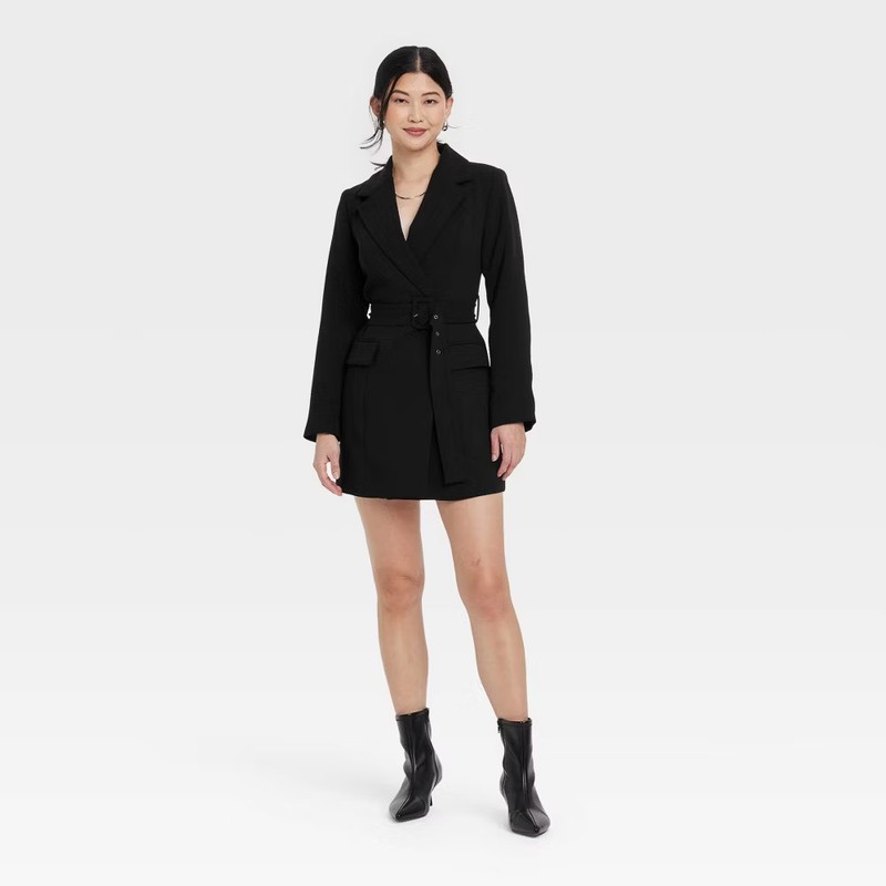 Women's Long Sleeve Mini Blazer Dress - A New Day