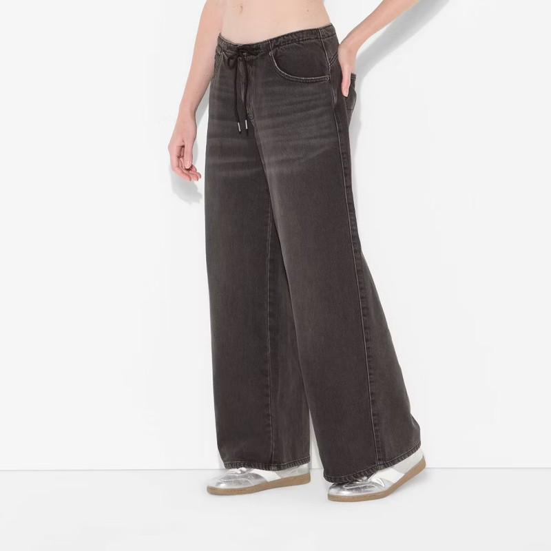 Women's Low-Rise Wide Leg Loose Jeans - Wild Fable