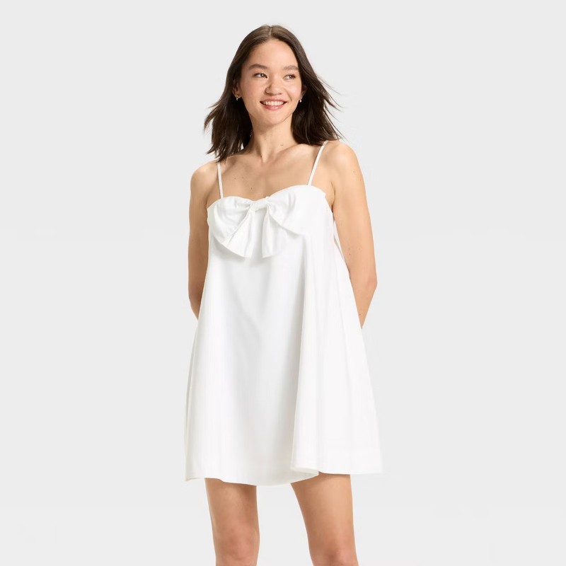 Women's Mini Bow Shift Dress - A New Day