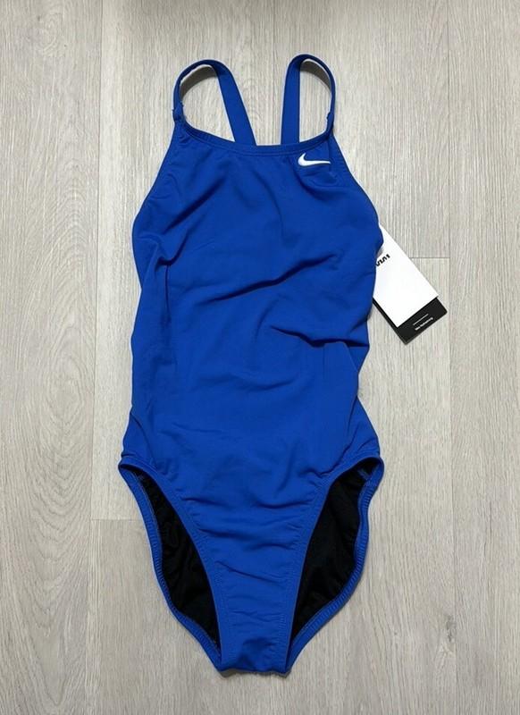 Women's Nike HydraStrong Solid Fastback One Piece Swimsuit Size 30 Blue