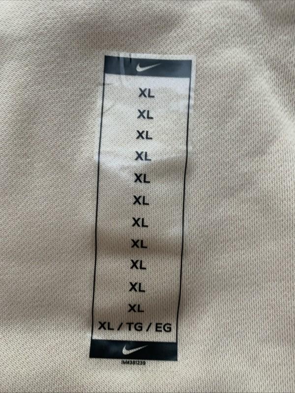 Women's Nike Sportswear Club Fleece Pullover Hoodie Beige DQ5793-126 Sz M