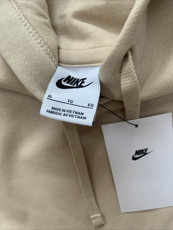 Women's Nike Sportswear Club Fleece Pullover Hoodie Beige DQ5793-126 Sz M