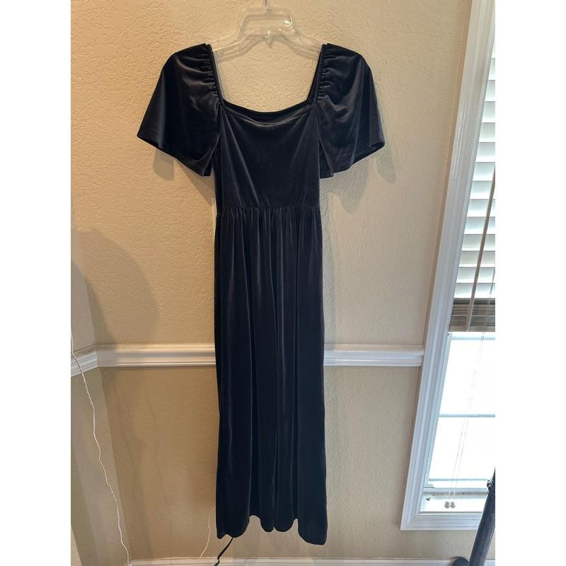 Women’s Old Navy Charcoal Blue Velour Jumpsuit. Size Small. NWT