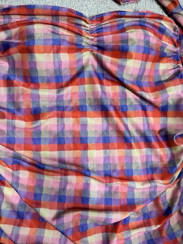 Women’s One Piece Cute Madras Style Bathing Suit Sz 16W