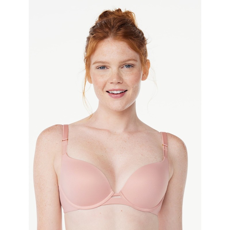 Women's Padded Moderate Underwire Smooth Push Up Bra