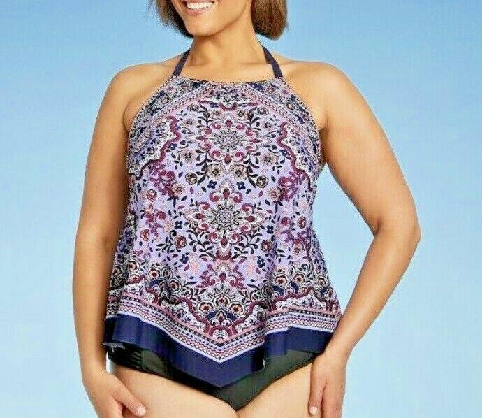 Women's Paisley Tankini Swimsuit Top by KONA SOL