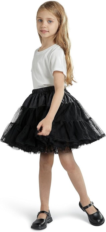 Women's Petticoat Skirt Tutu Poofy Skirts Tulle Tutu Skirts Elastic Underskirt