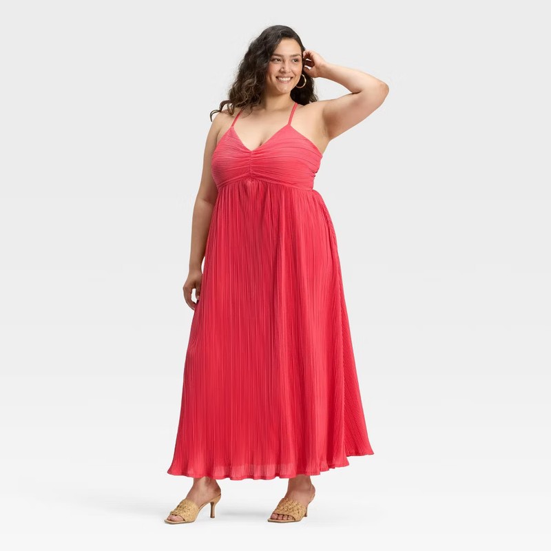 Women's Pleated Maxi Dress - A New Day