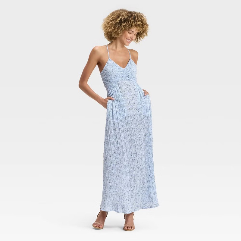 Women's Pleated Maxi Dress - A New Day