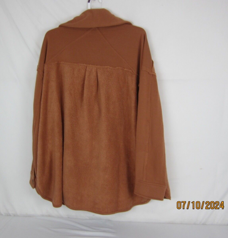 Women's Plus Size Fleece Shawl Collar Jacket - Knox Rose Roasted Brown 3X